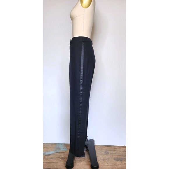 Vintage Black Wool Pants Christian Aujard - High Waisted Ankle Pants Wool XS - Picture 8 of 10